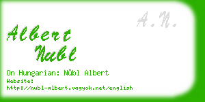 albert nubl business card